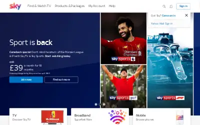sky.com in 2020