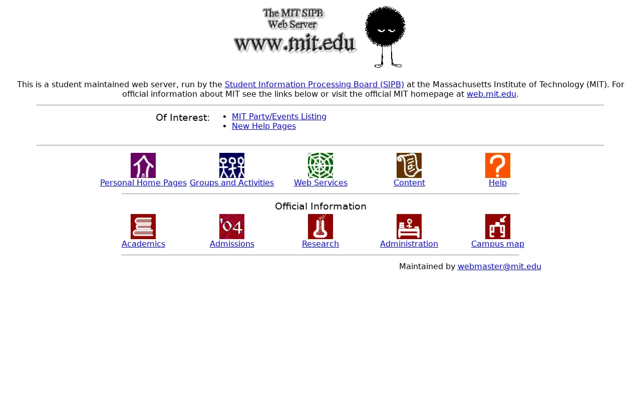 mit.edu in 1998