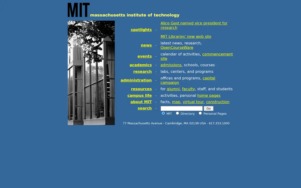 mit.edu in 2001