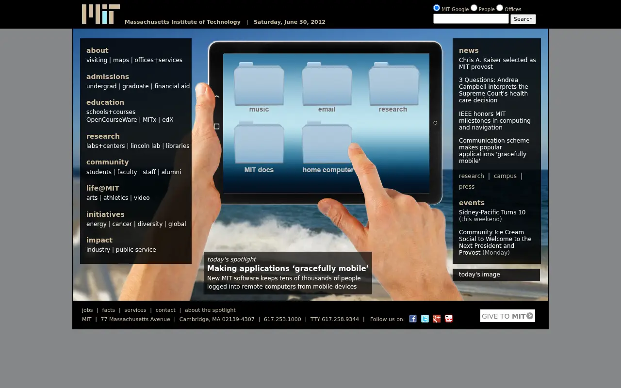 mit.edu in 2012