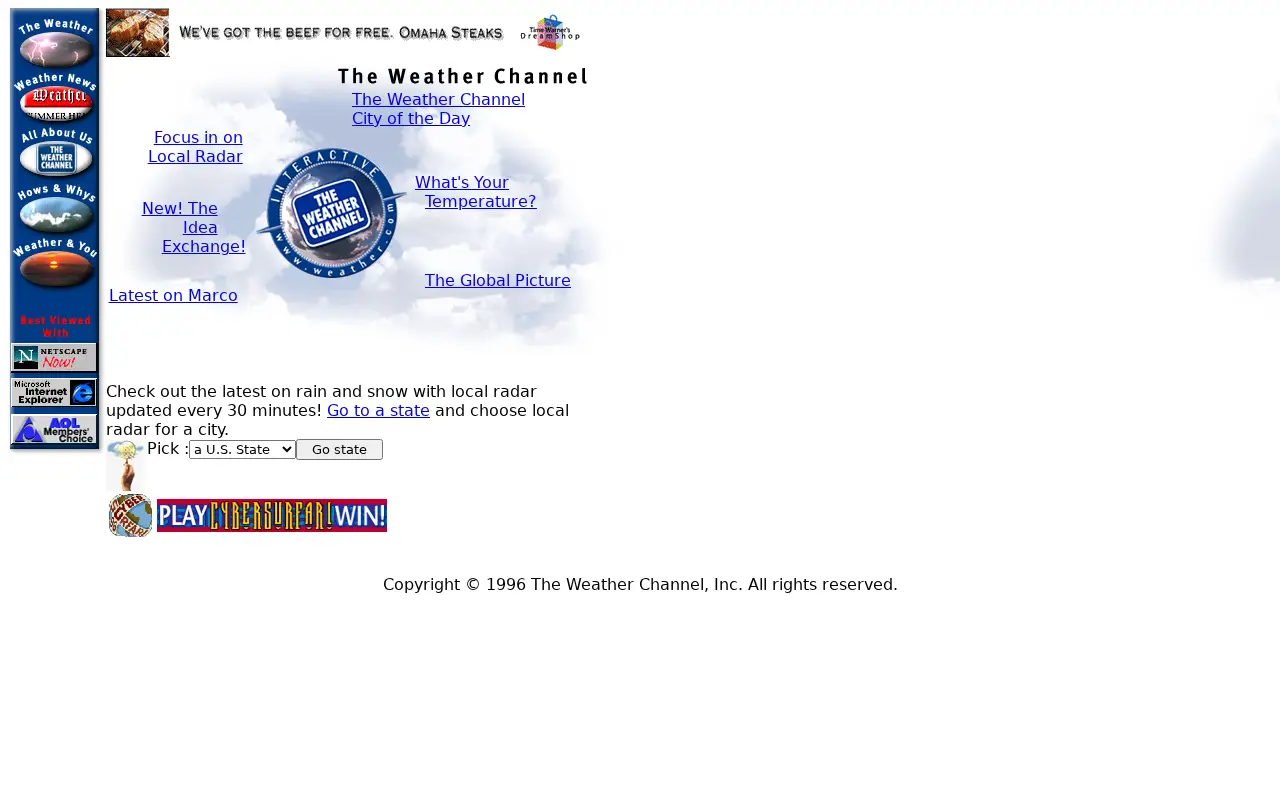 weather.com in 1996