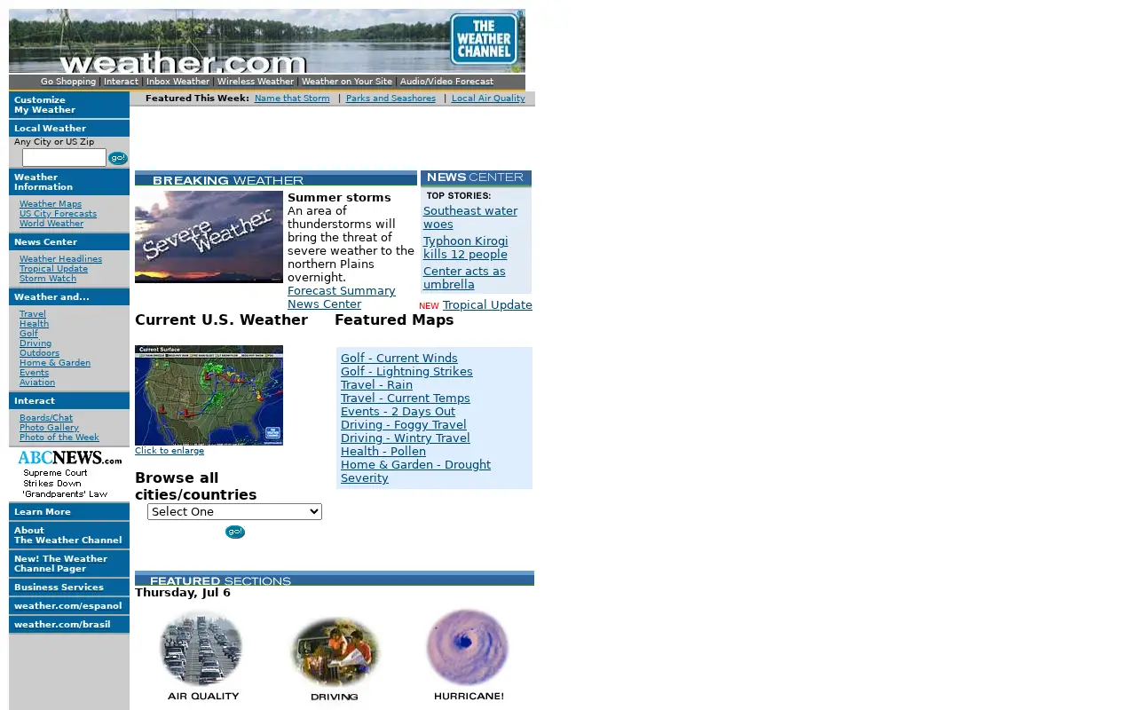 weather.com in 2000