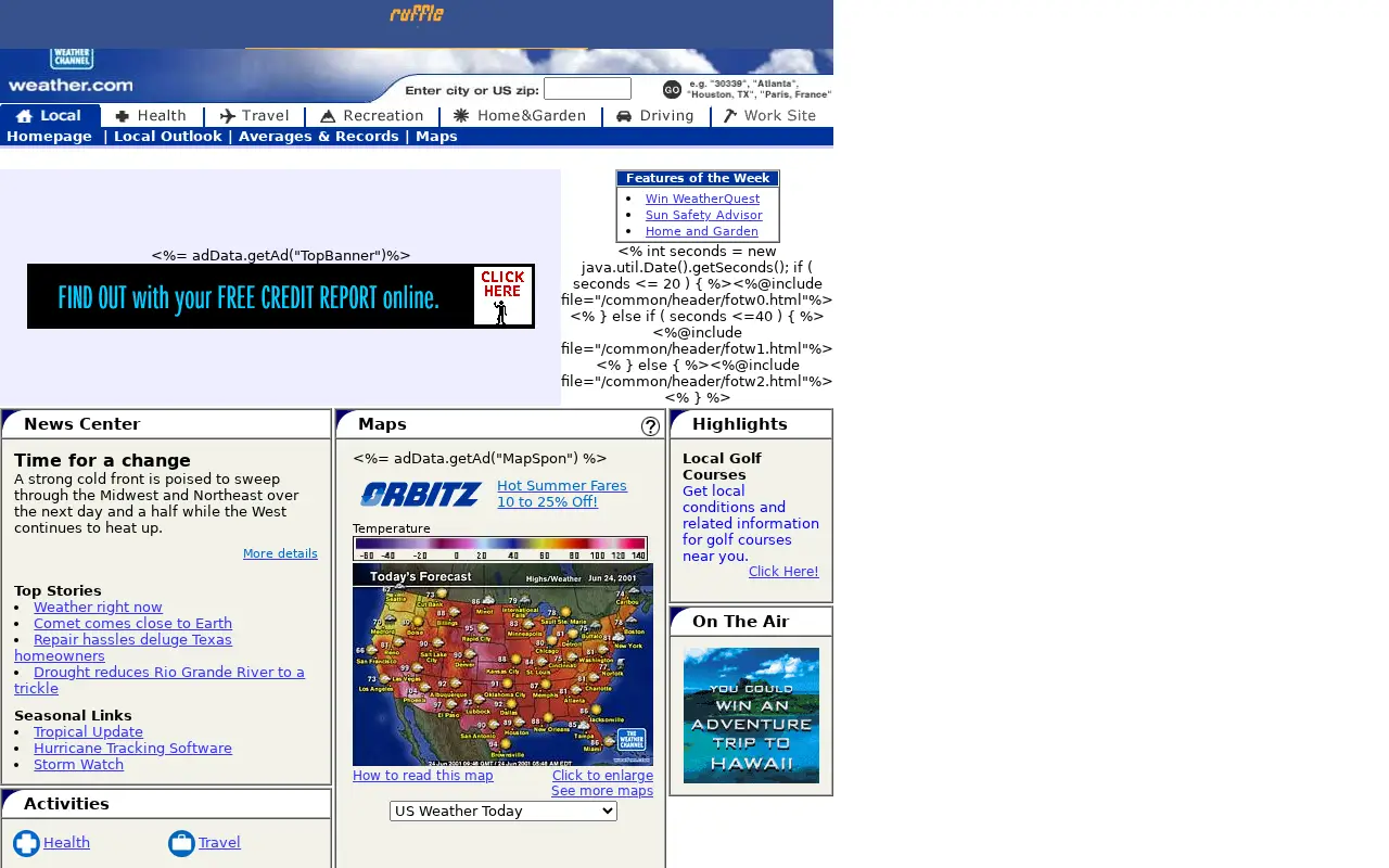 weather.com in 2001