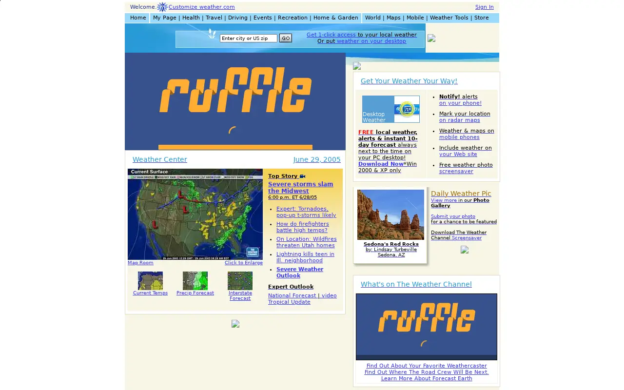 weather.com in 2005