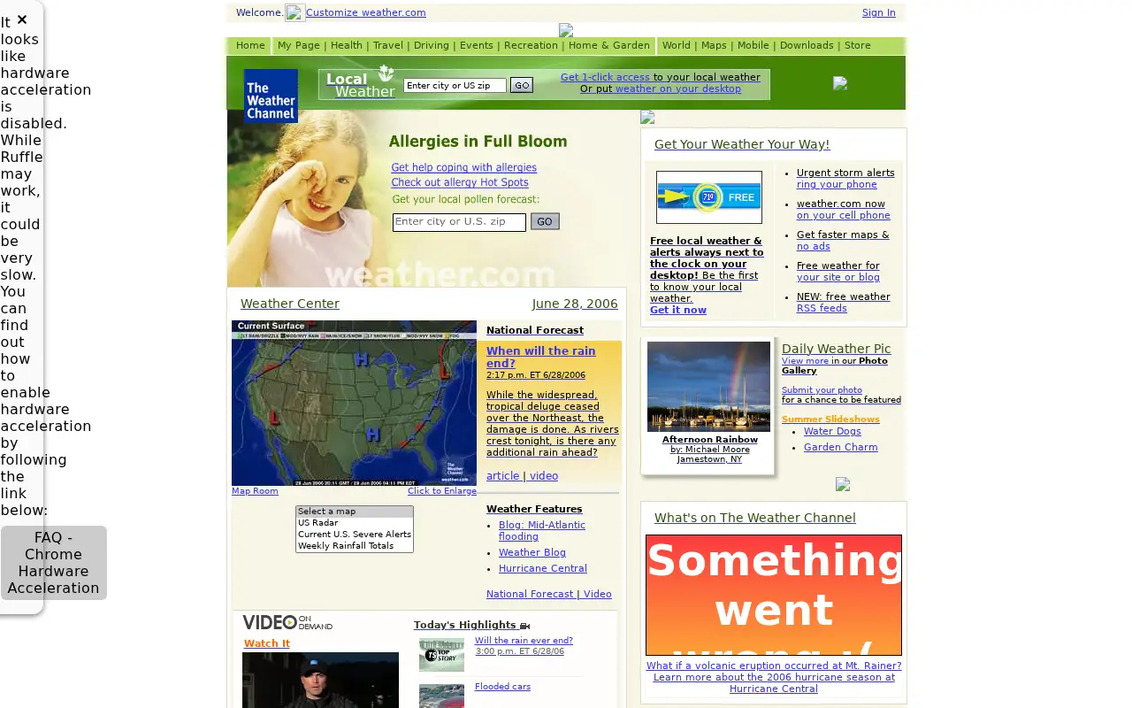 weather.com in 2006