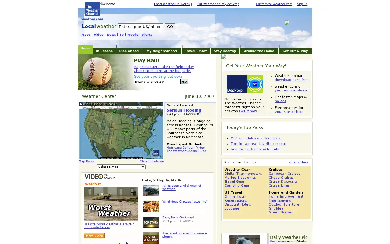 weather.com in 2007