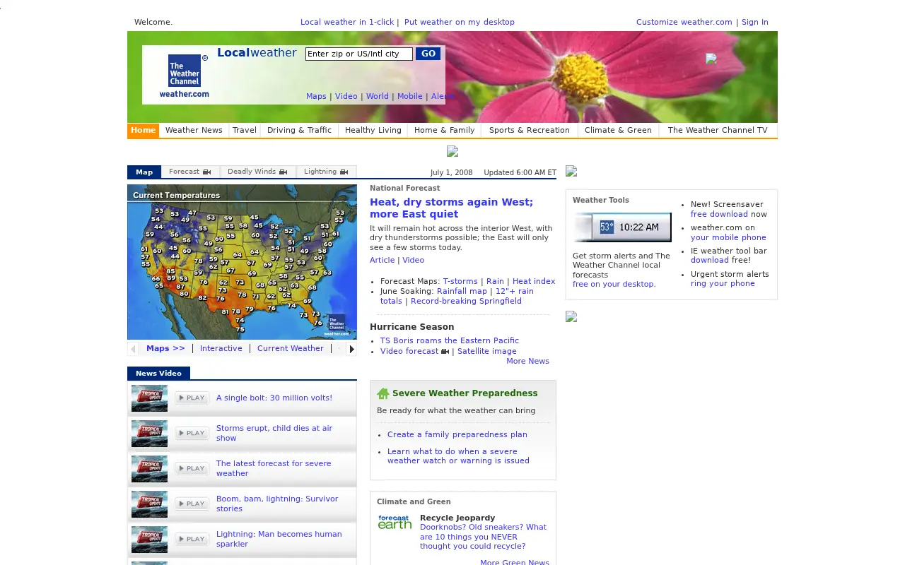 weather.com in 2008