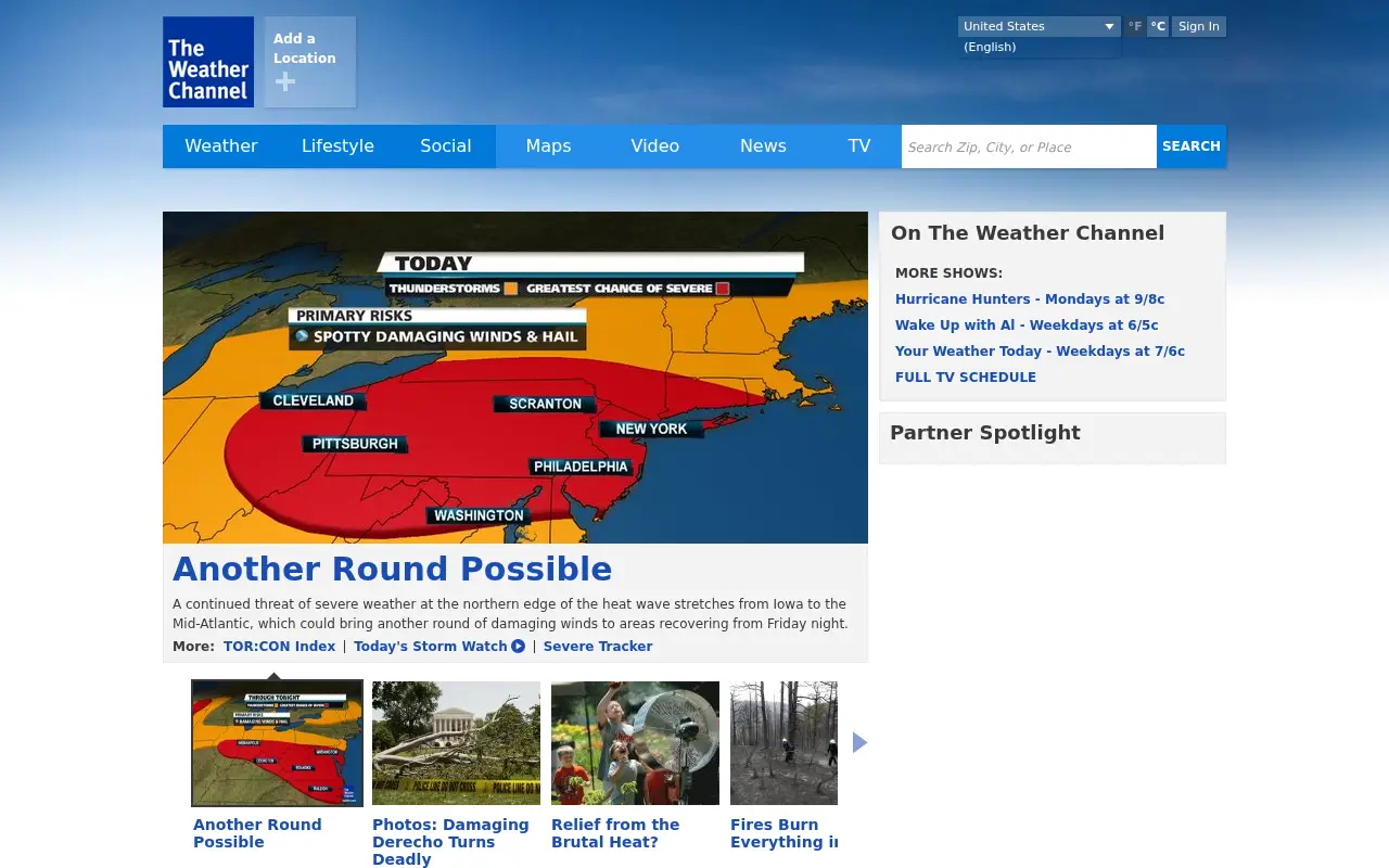 weather.com on July 1, 2012