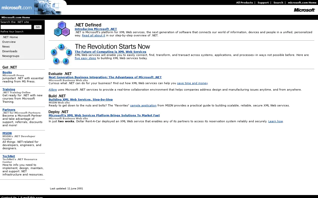 windows.net in 2001