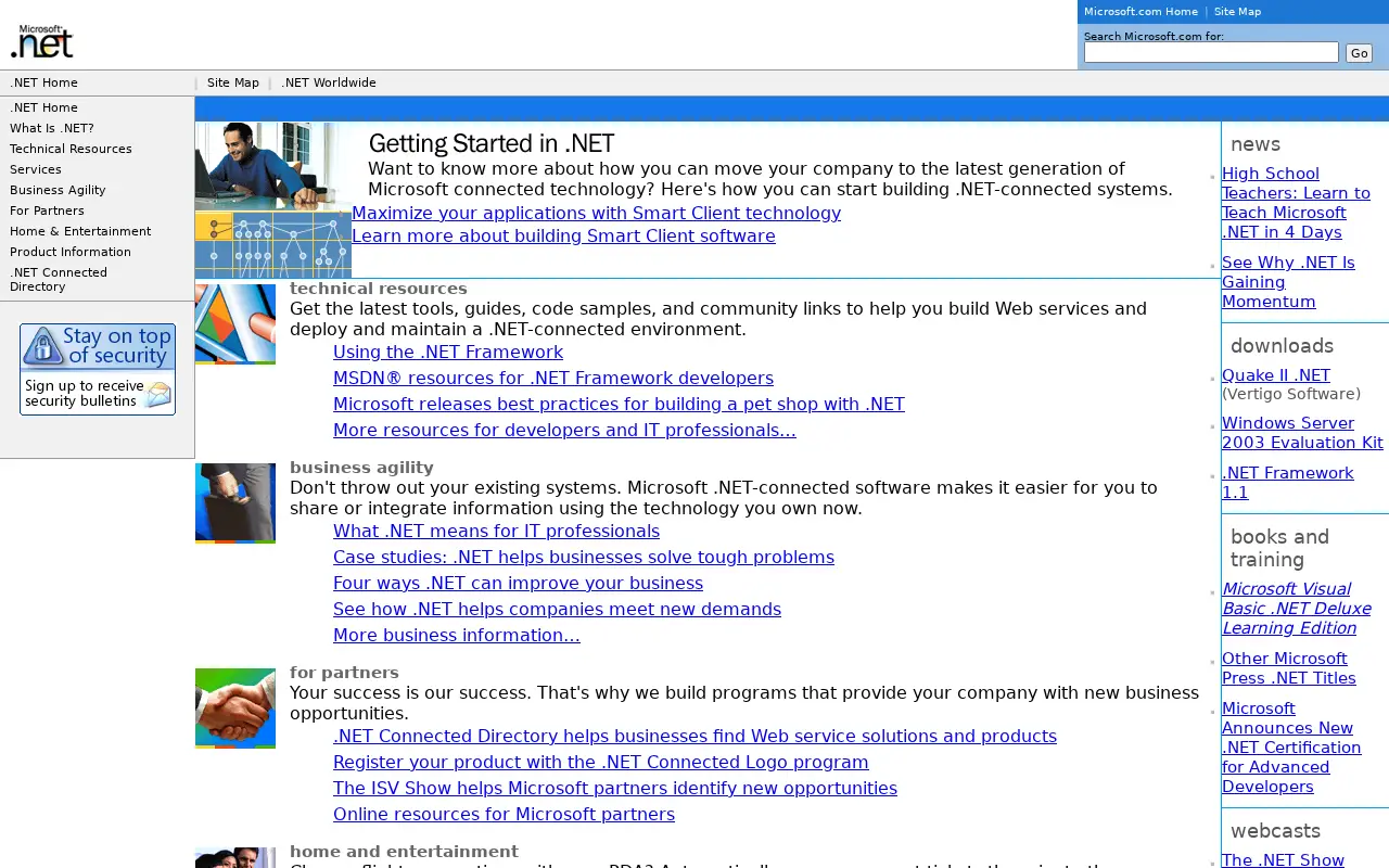 windows.net in 2004