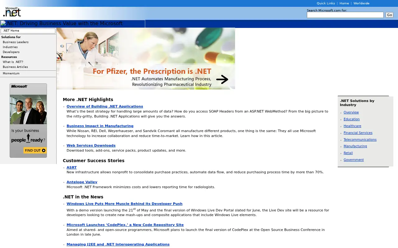 windows.net in 2006