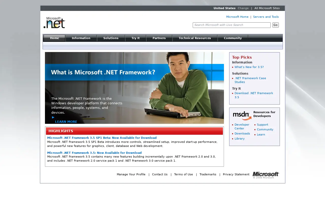 windows.net in 2008