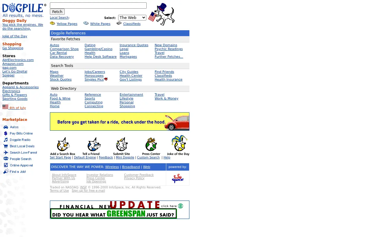 dogpile.com in 2001