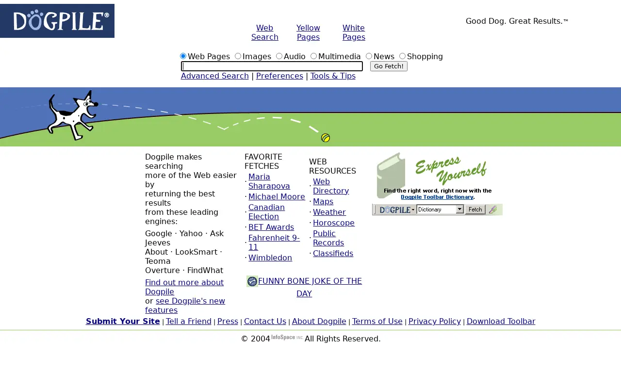 dogpile.com in 2004