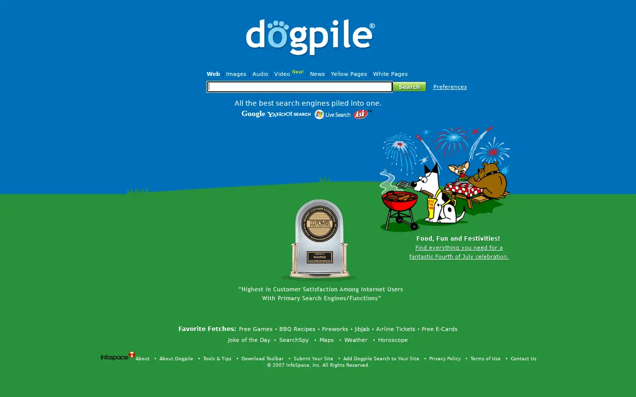 dogpile.com in 2007