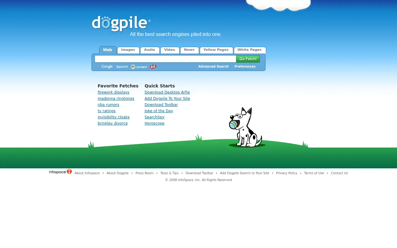 dogpile.com in 2008