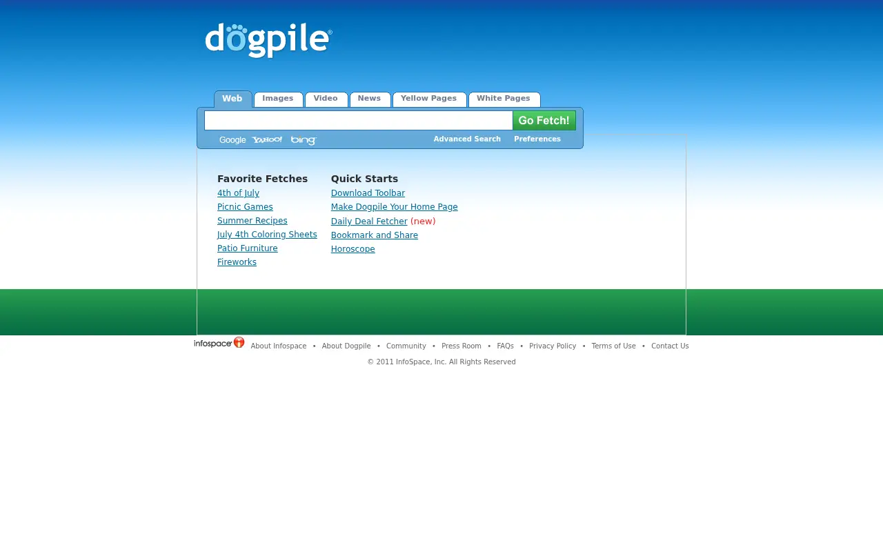 dogpile.com in 2011