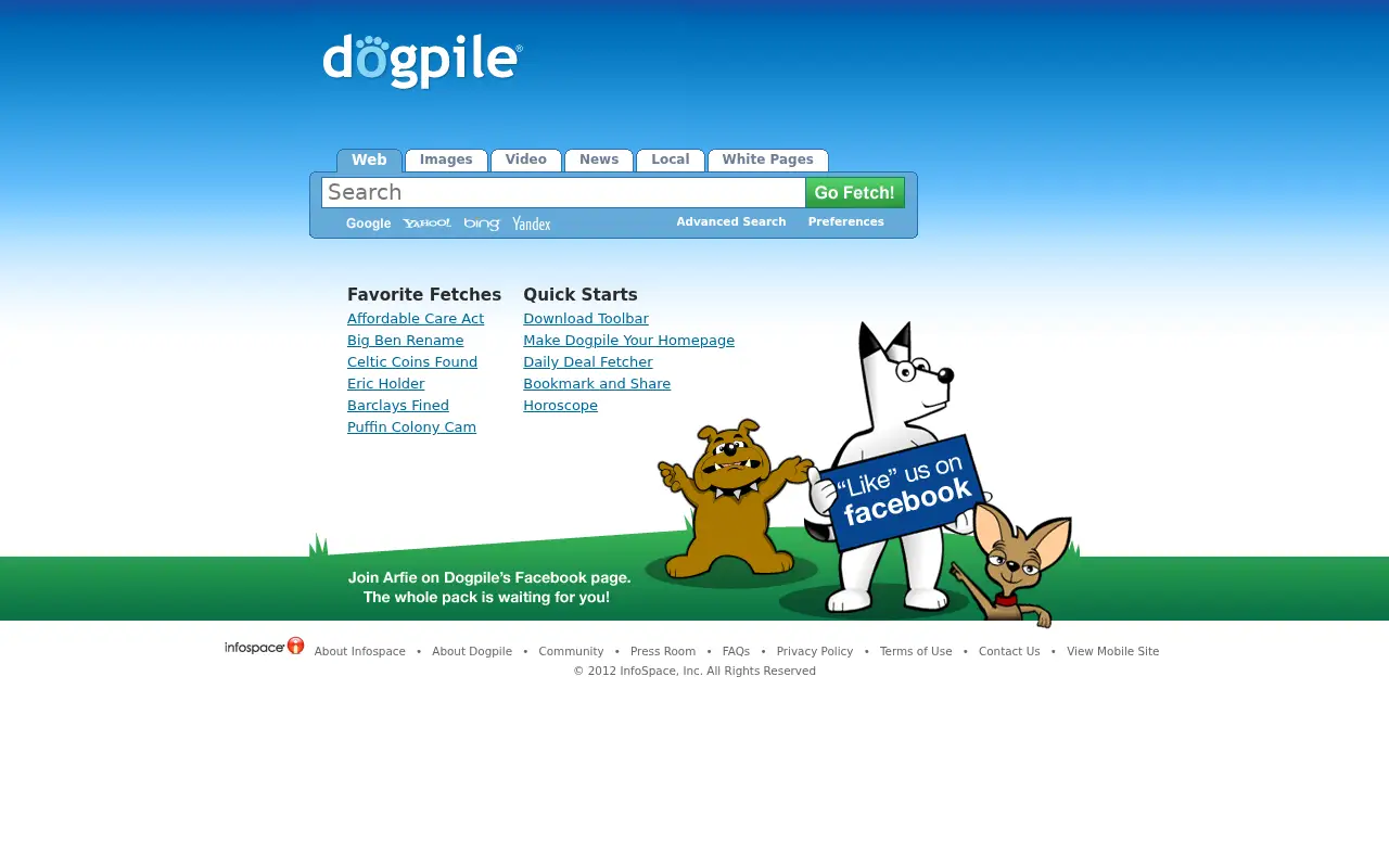 dogpile.com in 2012