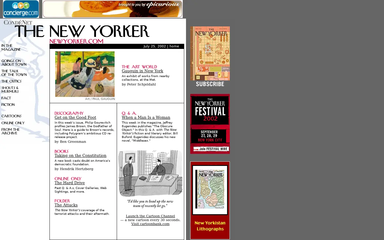 newyorker.com on July 25, 2002