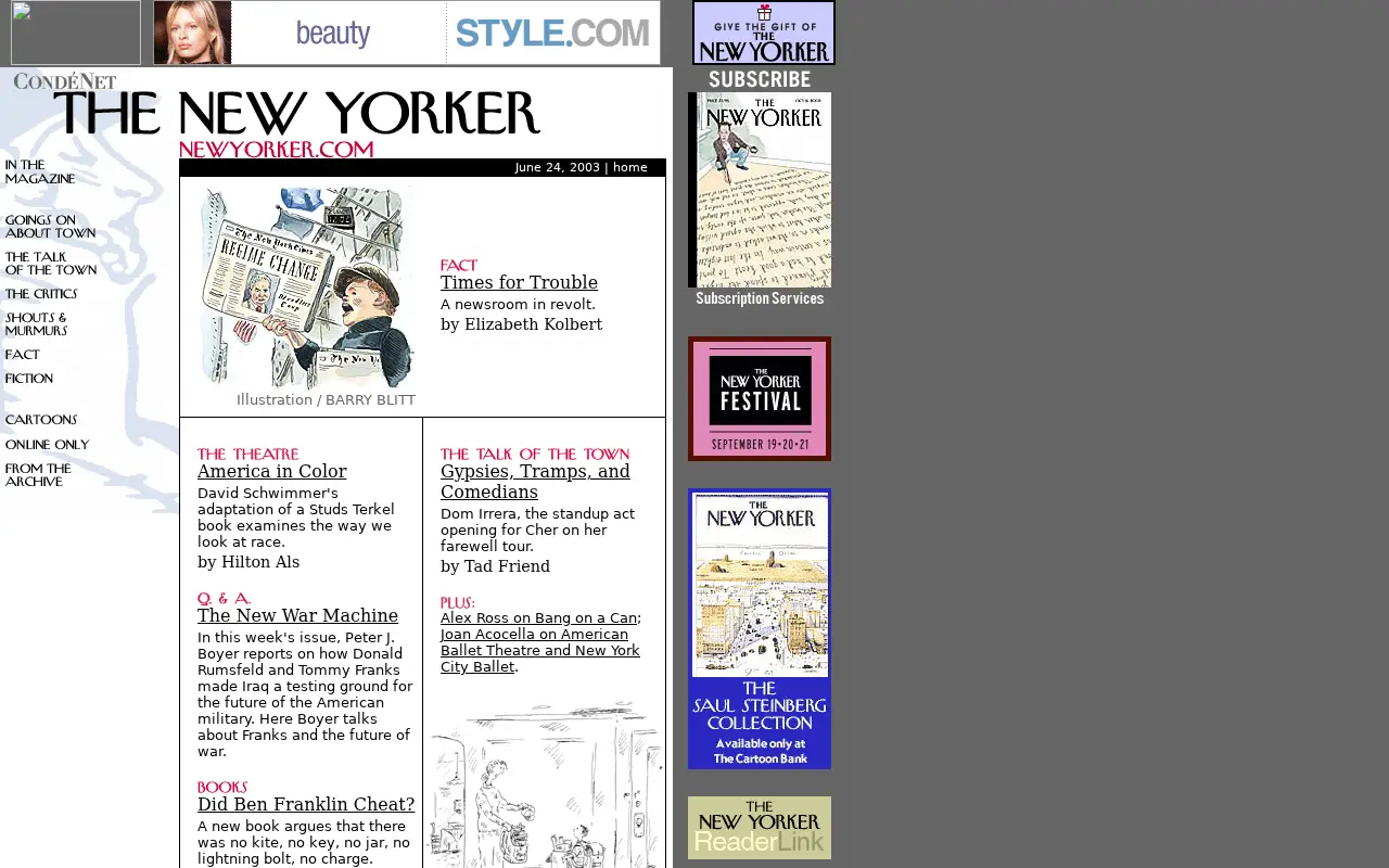 newyorker.com in 2003