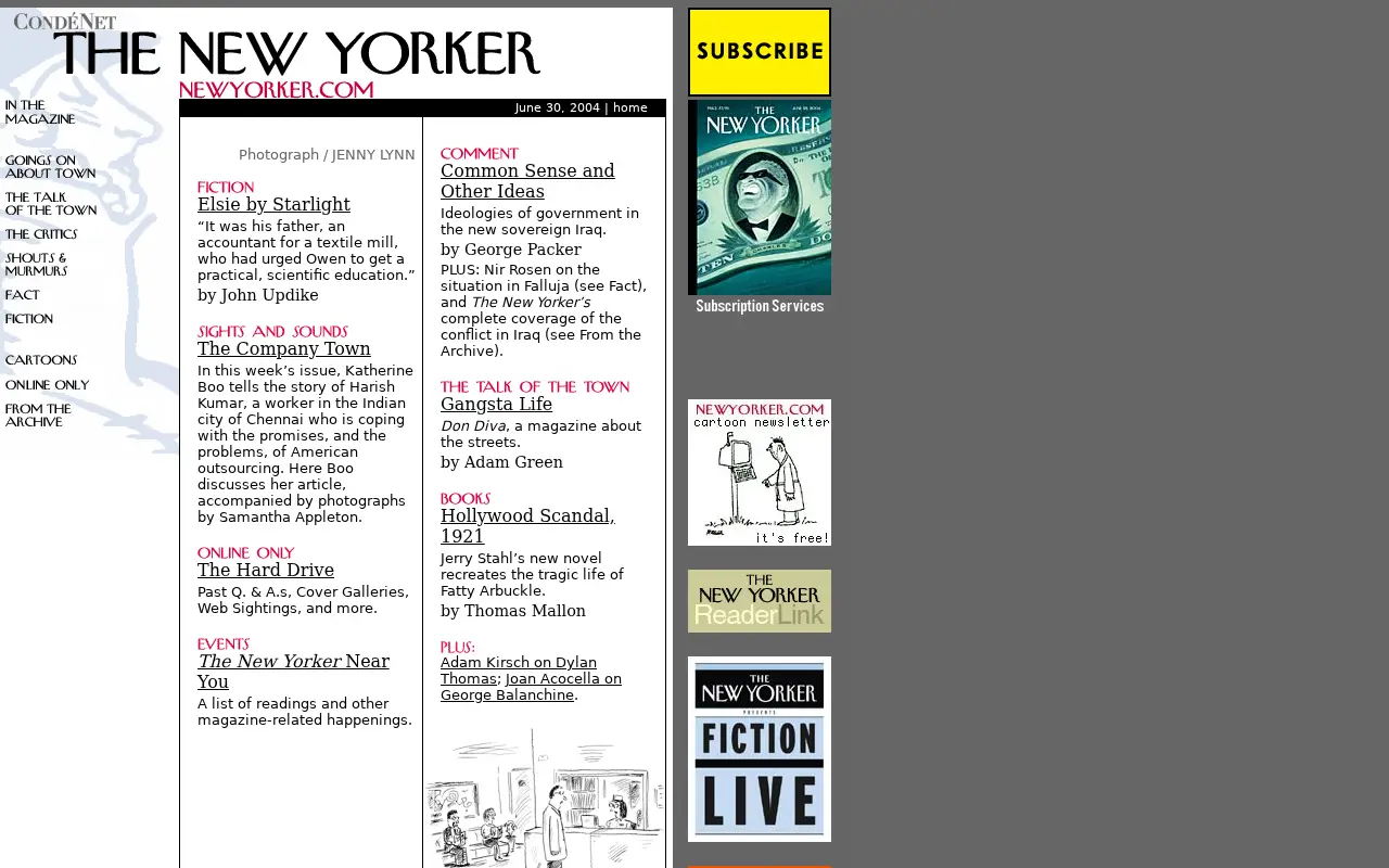 newyorker.com in 2004