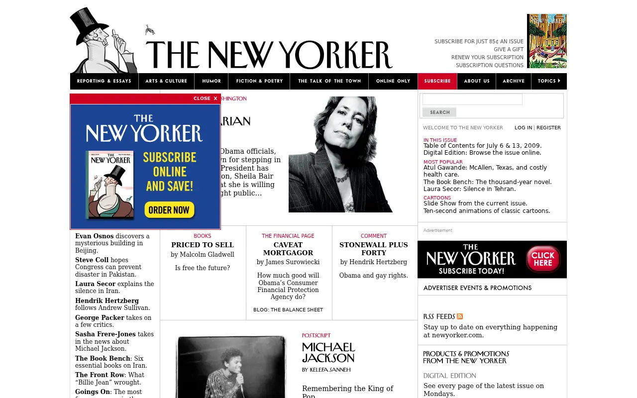 newyorker.com in 2009