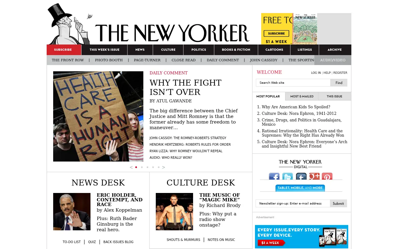 newyorker.com on July 1, 2012