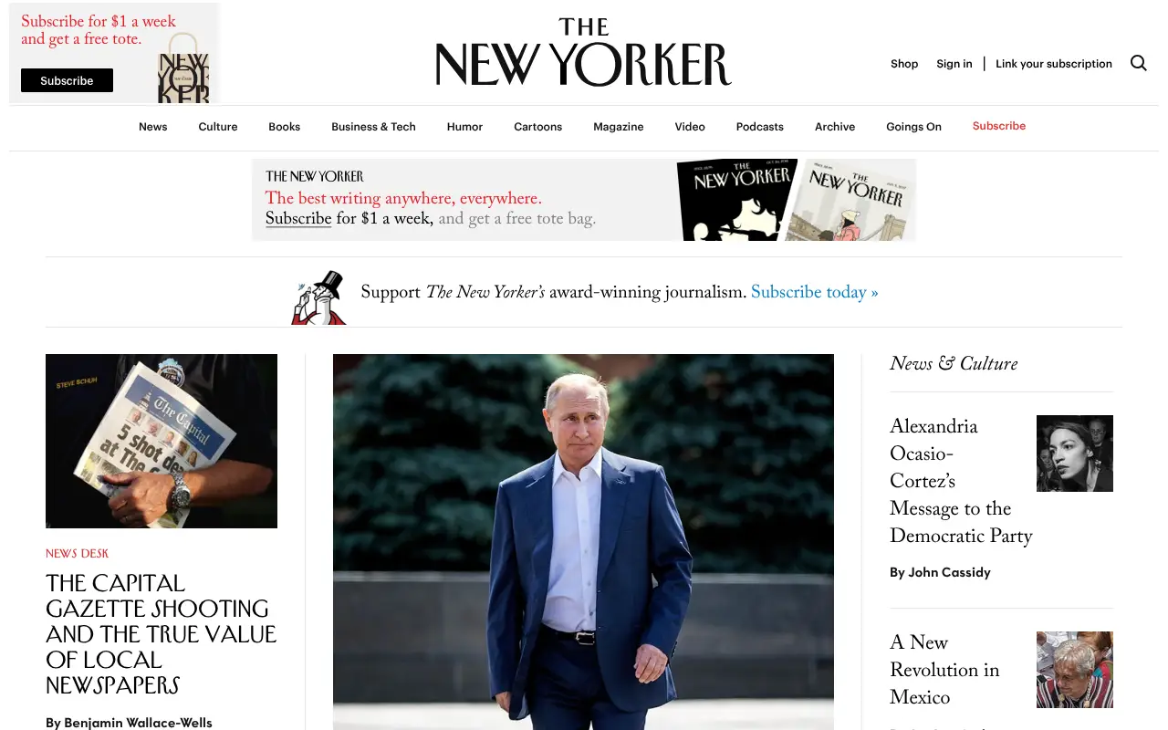 newyorker.com in 2018