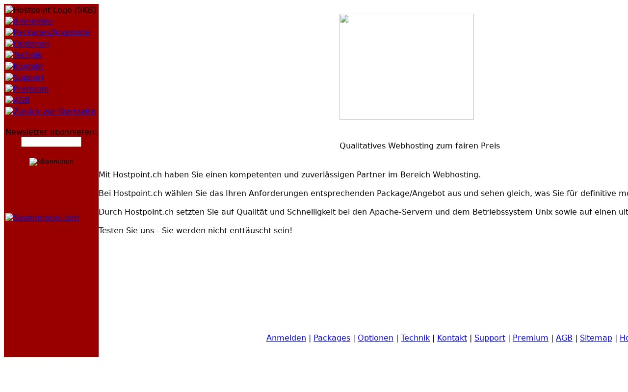 hostpoint.ch in 2000