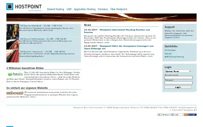hostpoint.ch in 2001