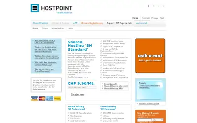 hostpoint.ch in 2004