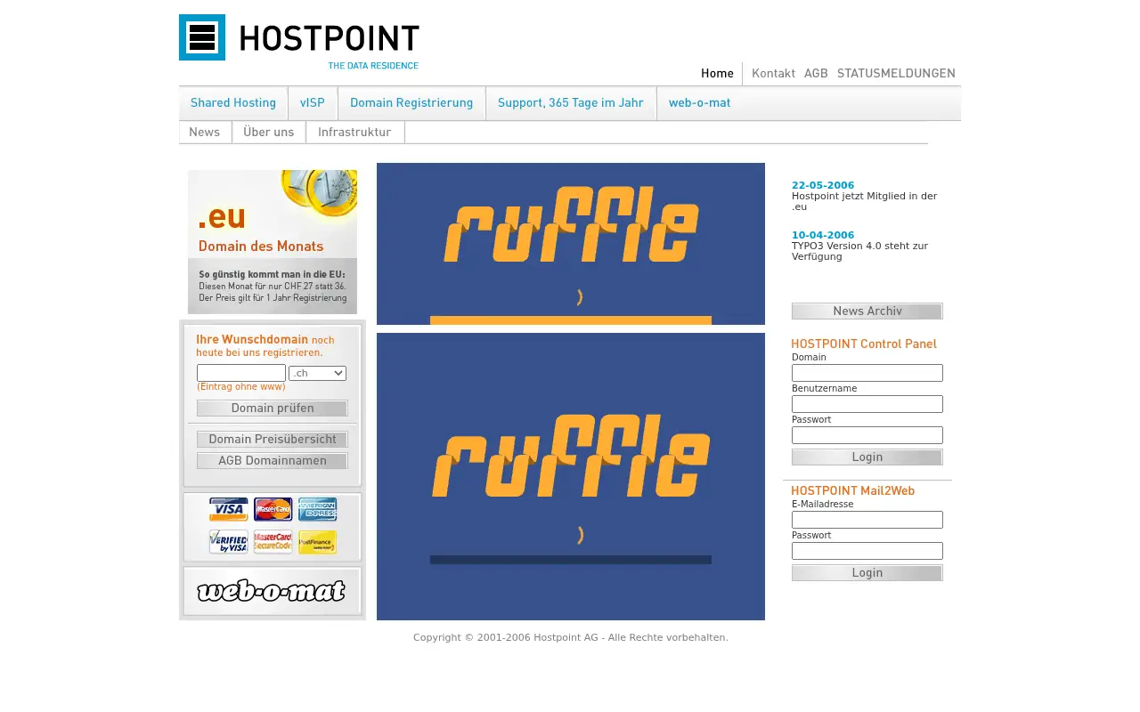 hostpoint.ch in 2006