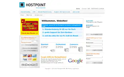 hostpoint.ch in 2007
