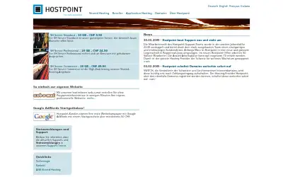 hostpoint.ch in 2009