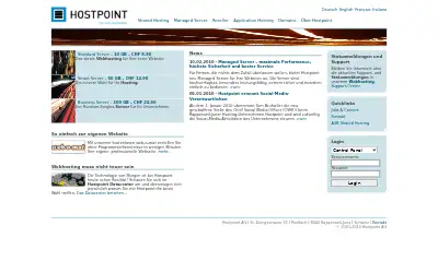 hostpoint.ch in 2010