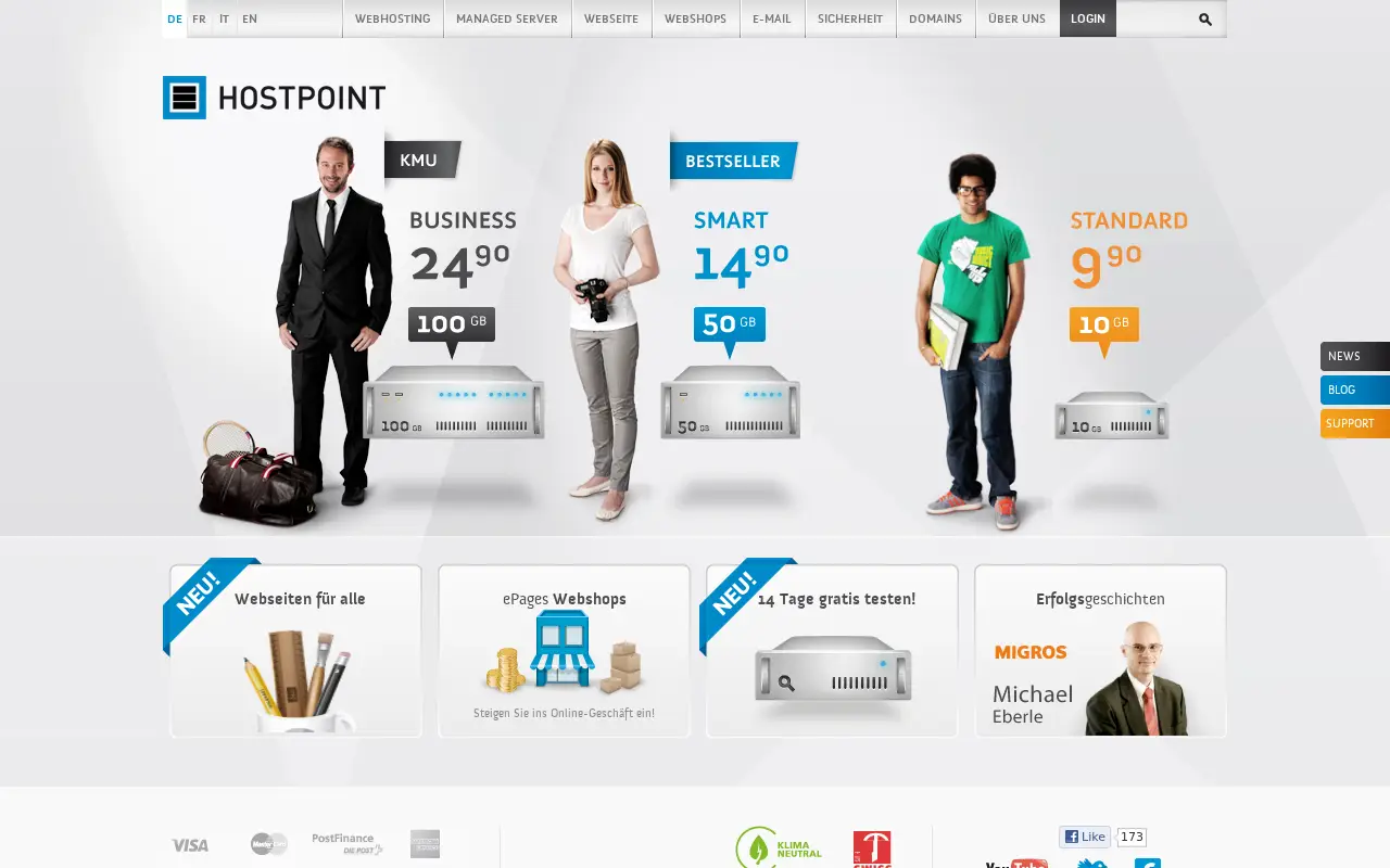 hostpoint.ch in 2012