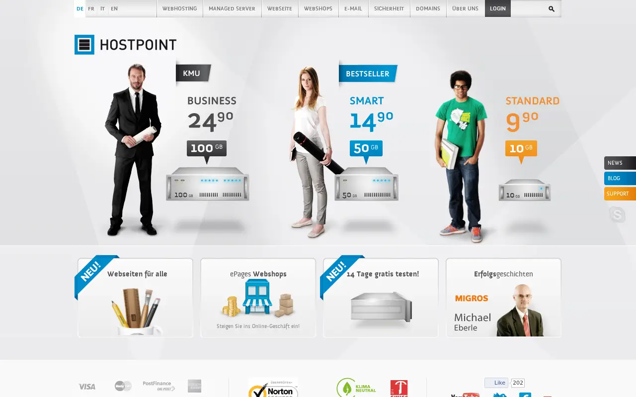 hostpoint.ch in 2013