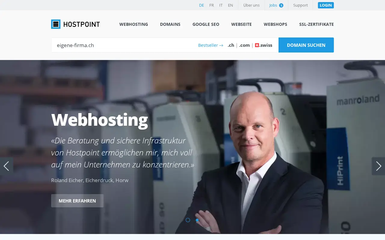 hostpoint.ch in 2018