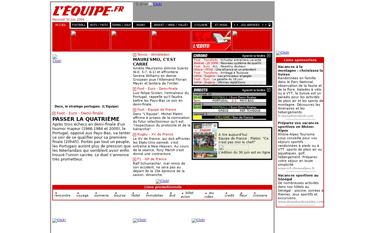 lequipe.fr in 2004