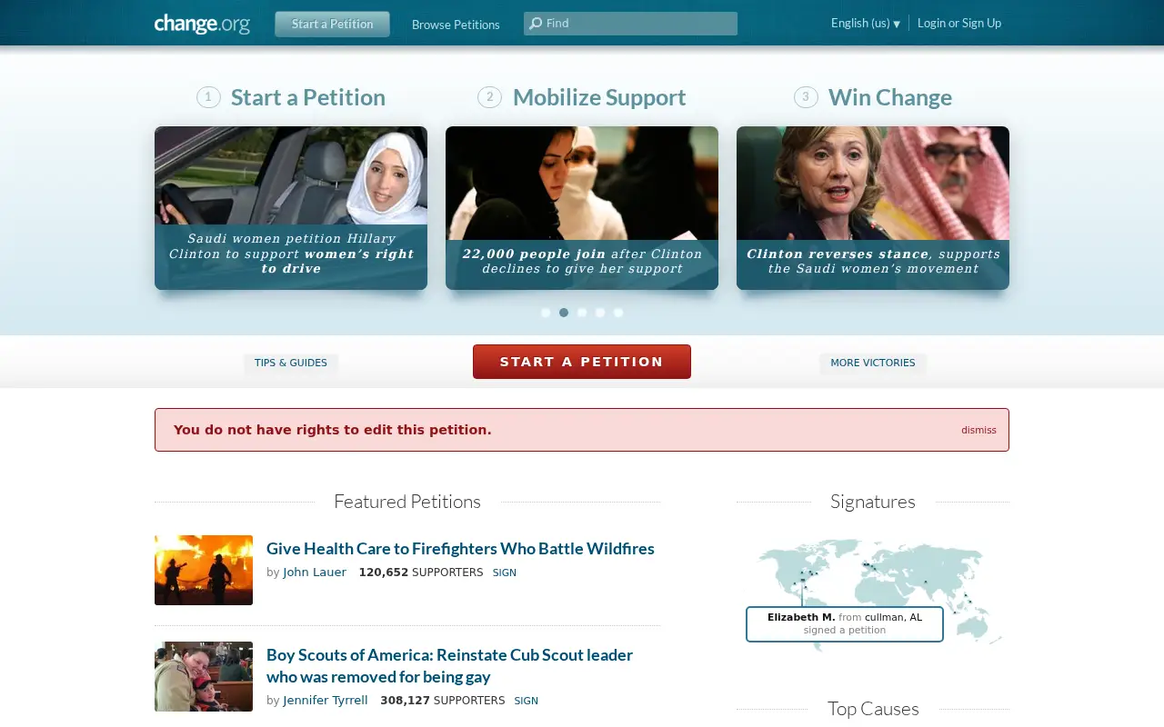 change.org in 2012