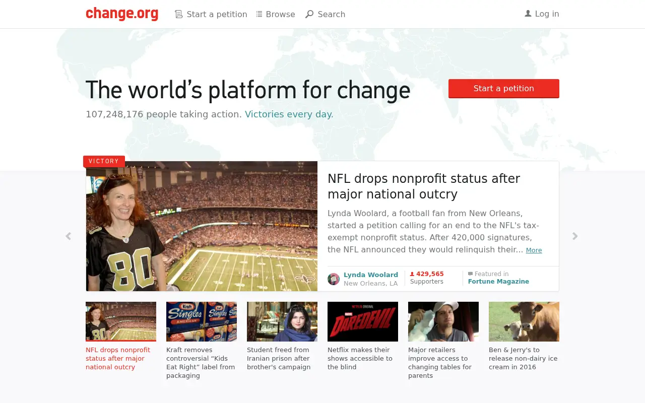 change.org in 2015