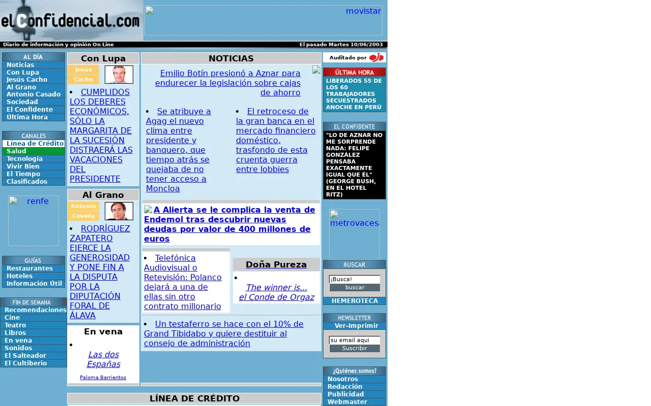 elconfidencial.com on June 10, 2003