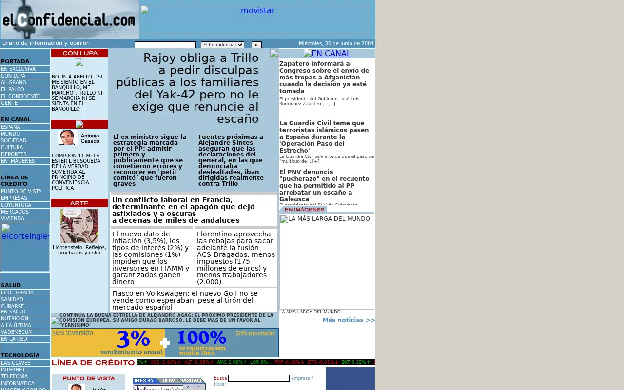 elconfidencial.com on July 1, 2004