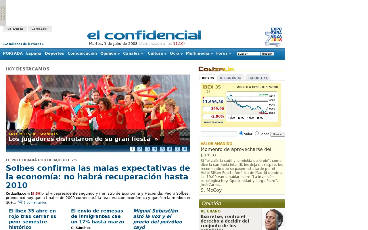 elconfidencial.com on July 1, 2008