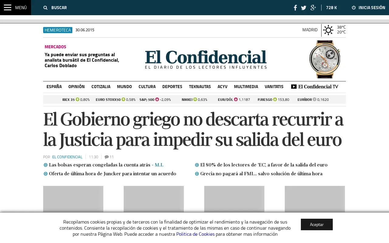 elconfidencial.com on June 30, 2015
