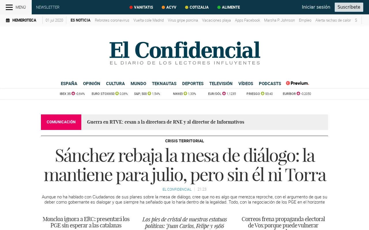 elconfidencial.com on June 30, 2020