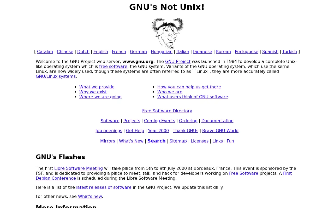 gnu.org in 2000
