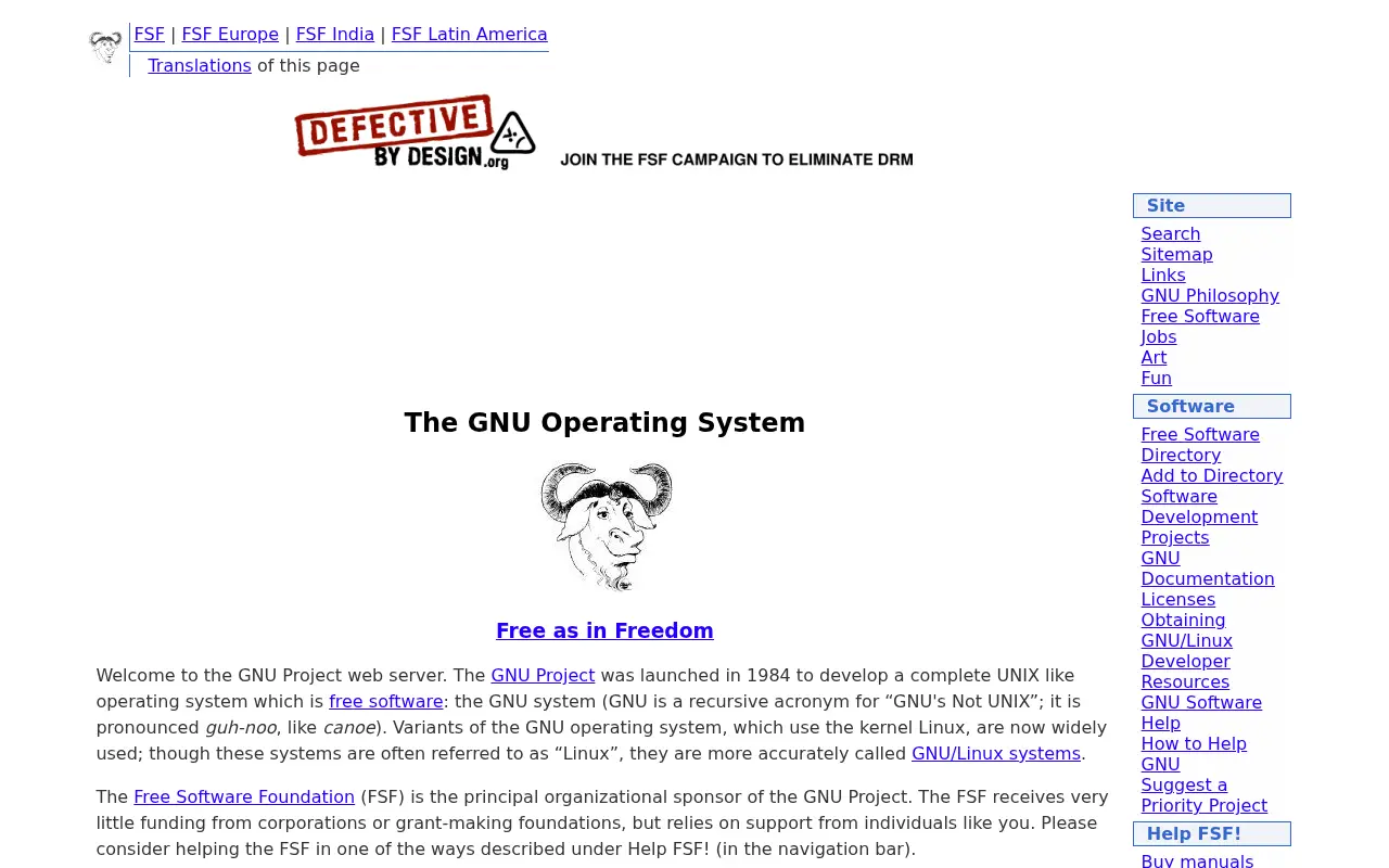 gnu.org in 2006