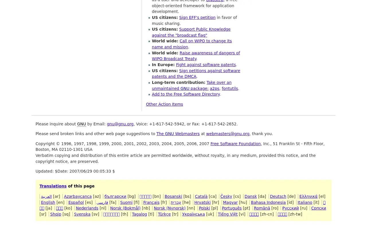 gnu.org on June 30, 2007