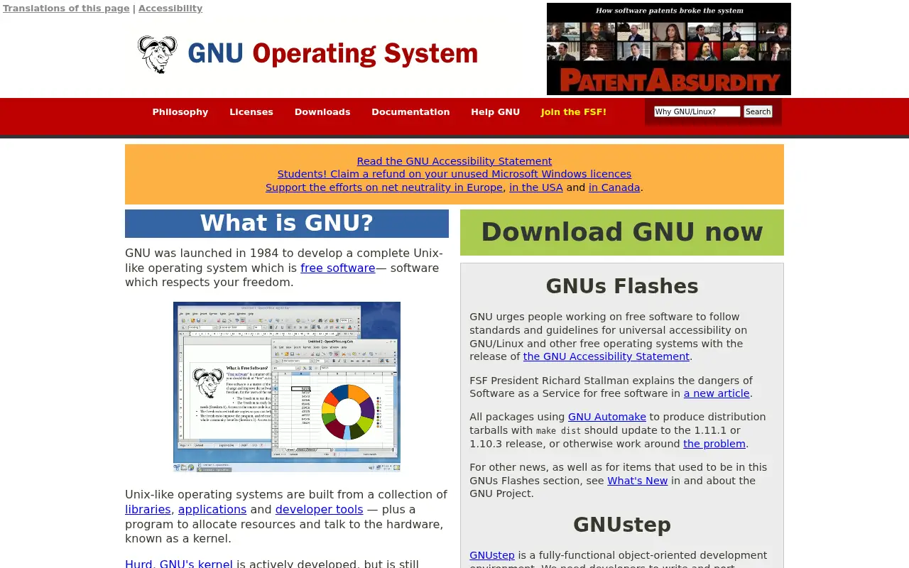 gnu.org in 2010